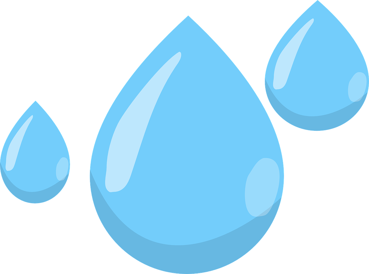 Raindrops on water